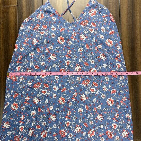 Old Navy Size XL Plus Size Blue, Pink, Floral Paisley Dress V neck Midi/Maxi - Picture 5 of 14